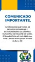 Comunicado Transmissões das Sessões