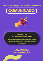 Portal de Transparências (Serviços com instabilidade Temporária)